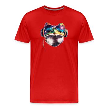 Grenouille Petit Crapaud Grenouille Grenouille Prince Grenouilles - T-shirt bio Premium Homme - rouge - Devant - Damien (186cm)
