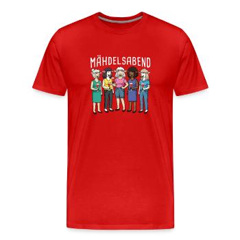 Soirée des filles moutons laine de mouton soirée des filles moutons - T-shirt bio Premium Homme - rouge - Devant - Damien (186cm)