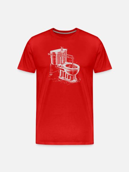 Plan de toilette Steampunk - T-shirt bio Premium Homme - rouge