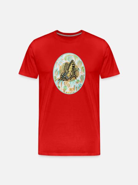 Butterfly Swallowtail - Sonja Ariel - Men's Premium Organic T-Shirt - red