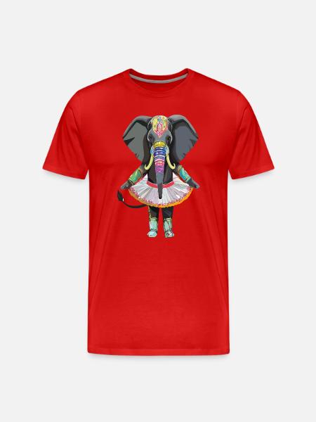 Elefant_im_Tuettue - Men's Premium Organic T-Shirt - red