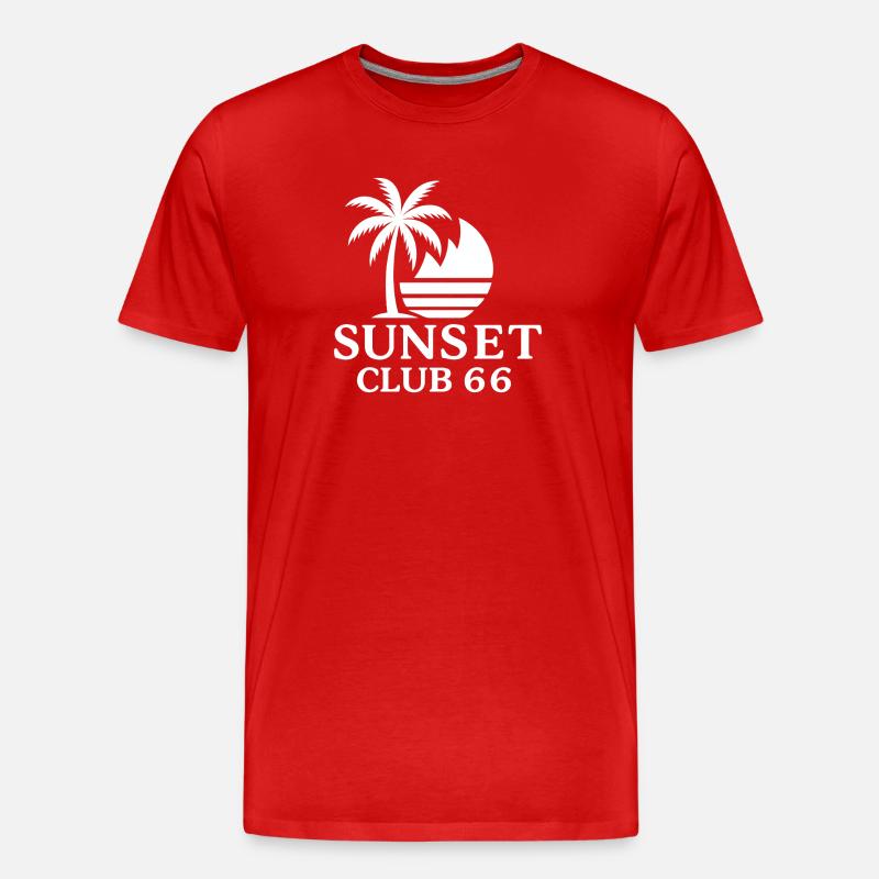 Sunset Club 66 - White Label - Männer Premium Bio T-Shirt - Rot