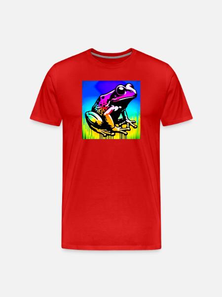 frog - Men's Premium Organic T-Shirt - red