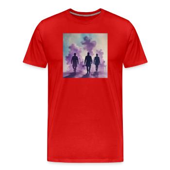 Meine dunkle Seite - Männer Premium Bio T-Shirt - Rot - Vorne - Damien (186cm)
