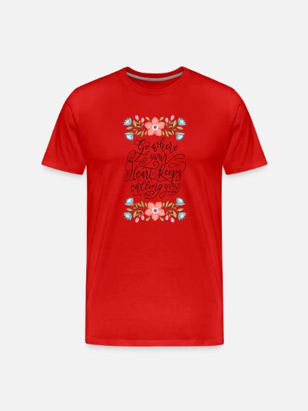 Follow your heart - Männer Premium Bio T-Shirt - Rot