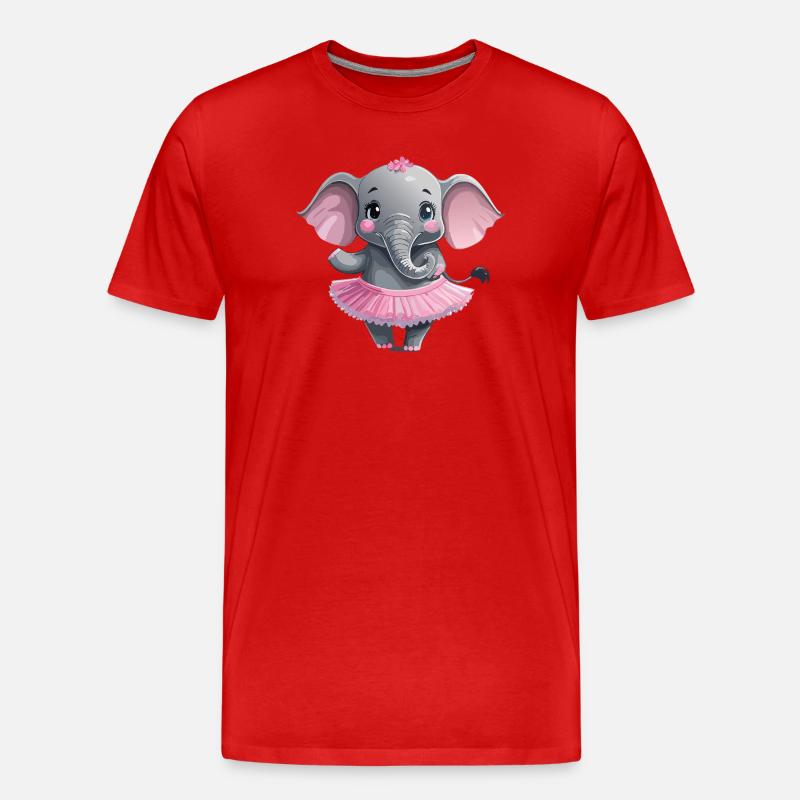 Elefant_im_Tuettue4 - Männer Premium Bio T-Shirt - Rot