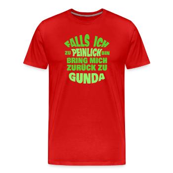 Marriage Gunda - Men's Premium Organic T-Shirt - red - Front - Damien (186cm)