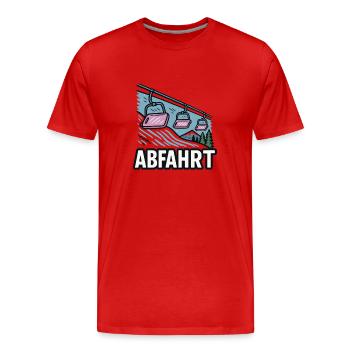 Téléski de piste Landschaftsdesign - T-shirt bio Premium Homme - rouge - Devant - Damien (186cm)