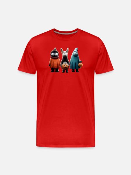 Gruseliges Süßes oder Saures – Halloween Wooligans - Männer Premium Bio T-Shirt - Rot