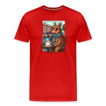 Animal de la ceinture des canaux d'Amsterdam - T-shirt bio Premium Homme - rouge - Devant - Damien (186cm)