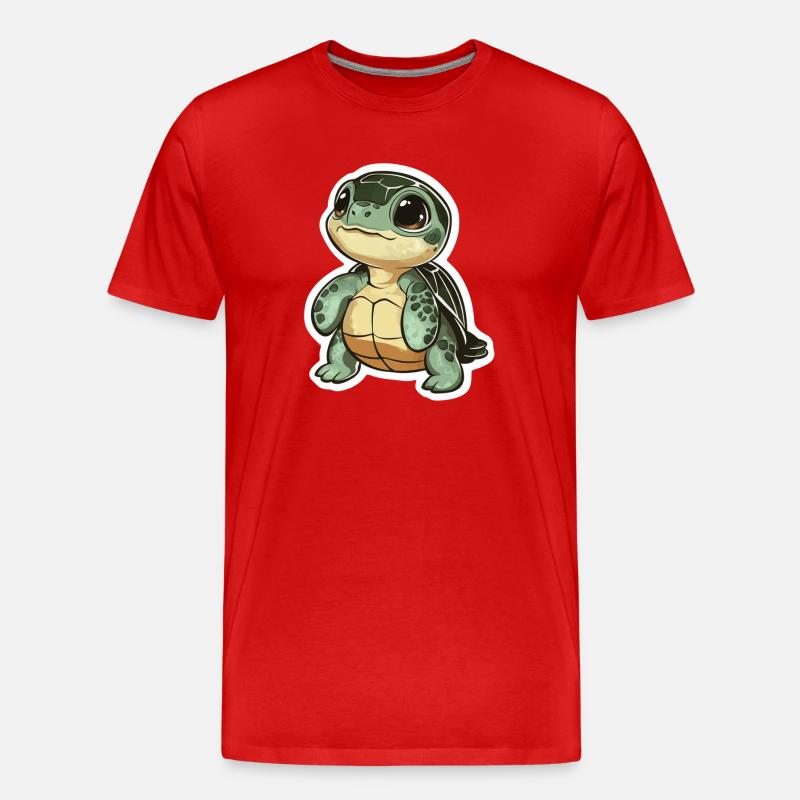 Schildkröte - Männer Premium Bio T-Shirt - Rot