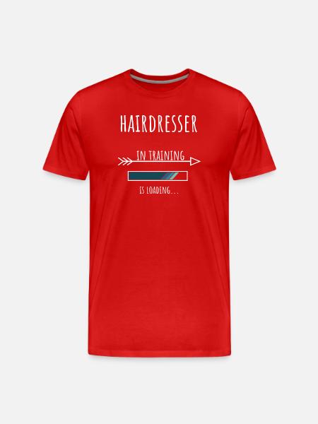 Coiffeur Cadeau Profession Éducation - T-shirt bio Premium Homme - rouge