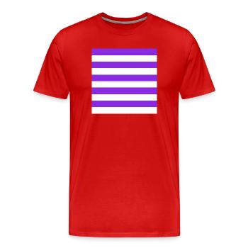 The Stripes - Männer Premium Bio T-Shirt - Rot - Vorne - Damien (186cm)