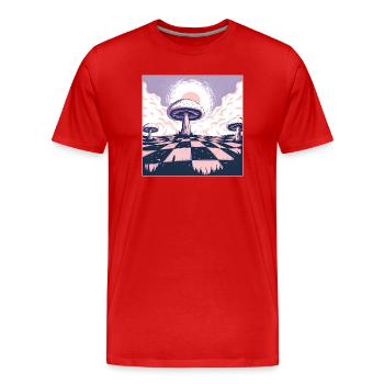 Dreamscape Champignon Pays des merveilles - T-shirt bio Premium Homme - rouge - Devant - Damien (186cm)