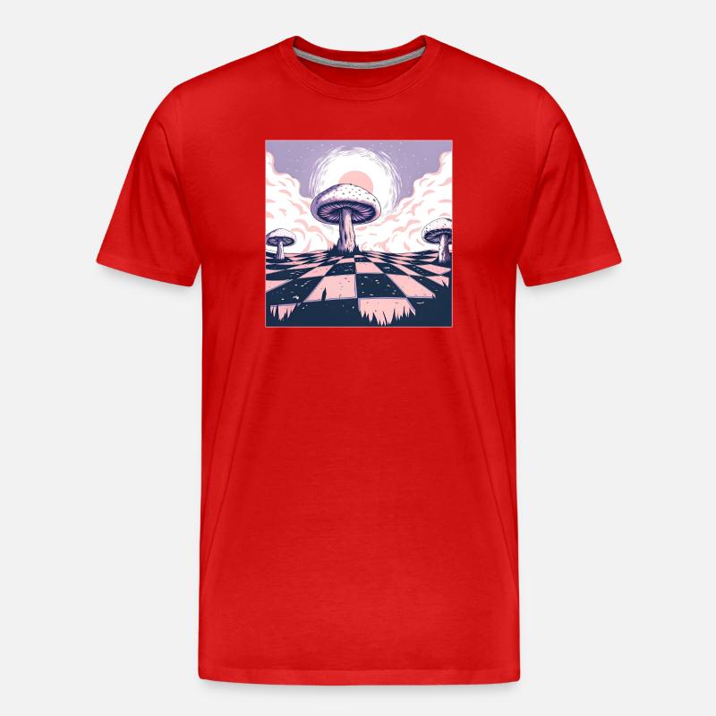 Dreamscape Champignon Pays des merveilles - T-shirt bio Premium Homme - rouge