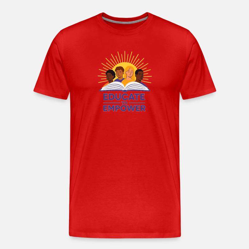 Sunlit Diversity Pädagogische Illustration - Männer Premium Bio T-Shirt - Rot