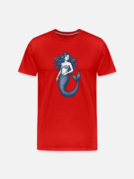 Enchanted Mermaid Elegance - Men's Premium Organic T-Shirt - red