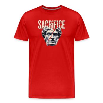 Bruchstückhafte Antike Skulptur - Männer Premium Bio T-Shirt - Rot - Vorne - Damien (186cm)