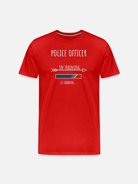 Police Officer Gift Profession Training - Men's Premium Organic T-Shirt - red