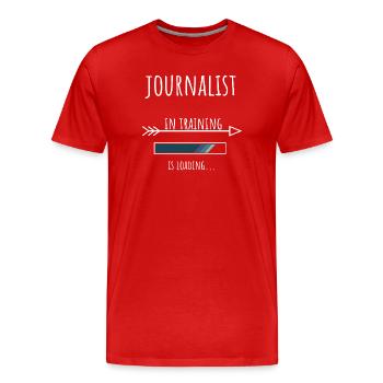 Journaliste Don Profession Éducation - T-shirt bio Premium Homme - rouge - Devant - Damien (186cm)
