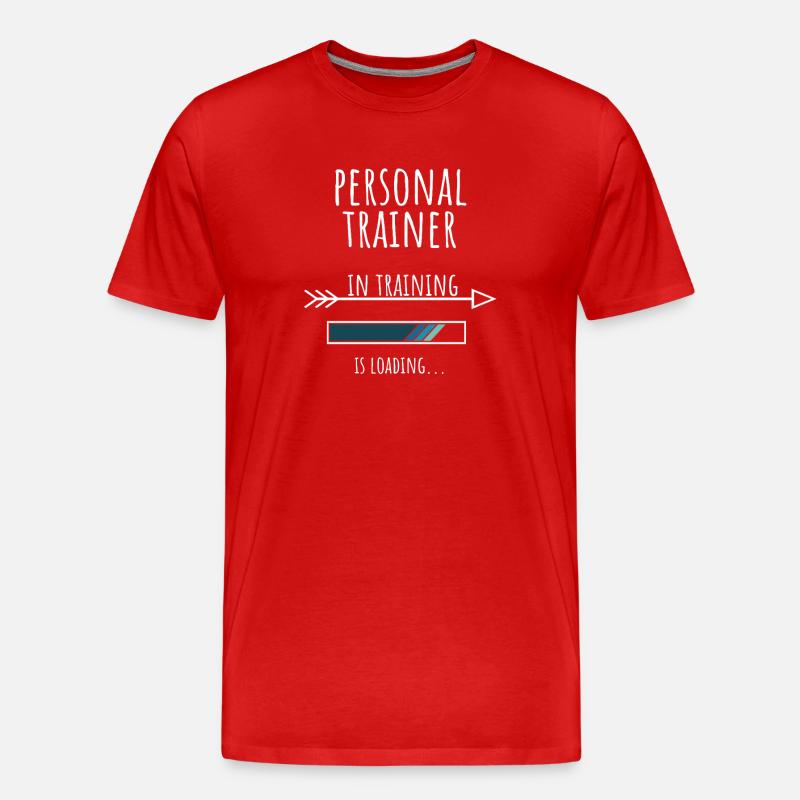 Personal Trainer Gift Profession Training - Men's Premium Organic T-Shirt - red