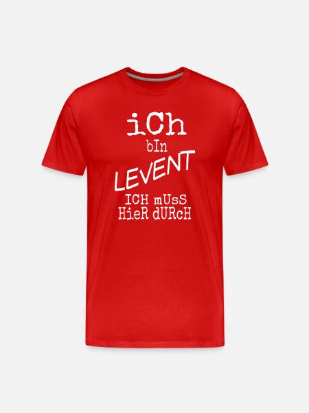 Geschenk für Levent - Männer Premium Bio T-Shirt - Rot