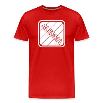Maedchenname Alessia - Männer Premium Bio T-Shirt - Rot - Vorne - Damien (186cm)