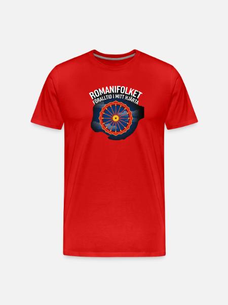 Heart Carousel against Night Blue Sky - Men's Premium Organic T-Shirt - red