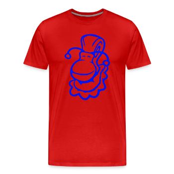 snail shell snail slug smiles sweetly - Men's Premium Organic T-Shirt - red - Front - Damien (186cm)