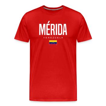 Mérida Venezuela - Männer Premium Bio T-Shirt - Rot - Vorne - Damien (186cm)