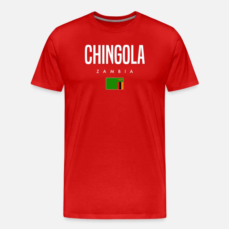 Chingola Sambia - Männer Premium Bio T-Shirt - Rot