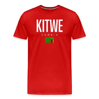 Kitwe Zambia - Men's Premium Organic T-Shirt - red - Front - Damien (186cm)
