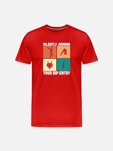Diving diving board - Men's Premium Organic T-Shirt - red