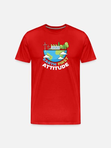 Ski Skifahrer Wintersport - Männer Premium Bio T-Shirt - Rot
