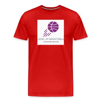 Basket-ball de niveau supérieur - T-shirt bio Premium Homme - rouge - Devant - Damien (186cm)