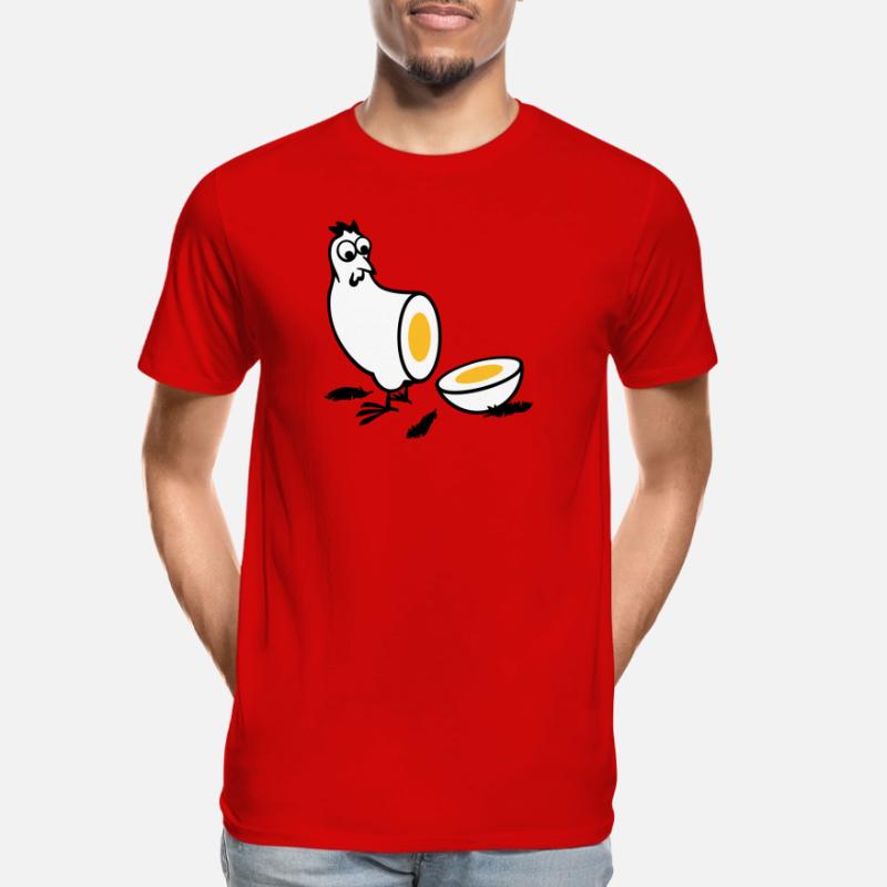 Huhn oder Ei Männer Premium Bio T-Shirt