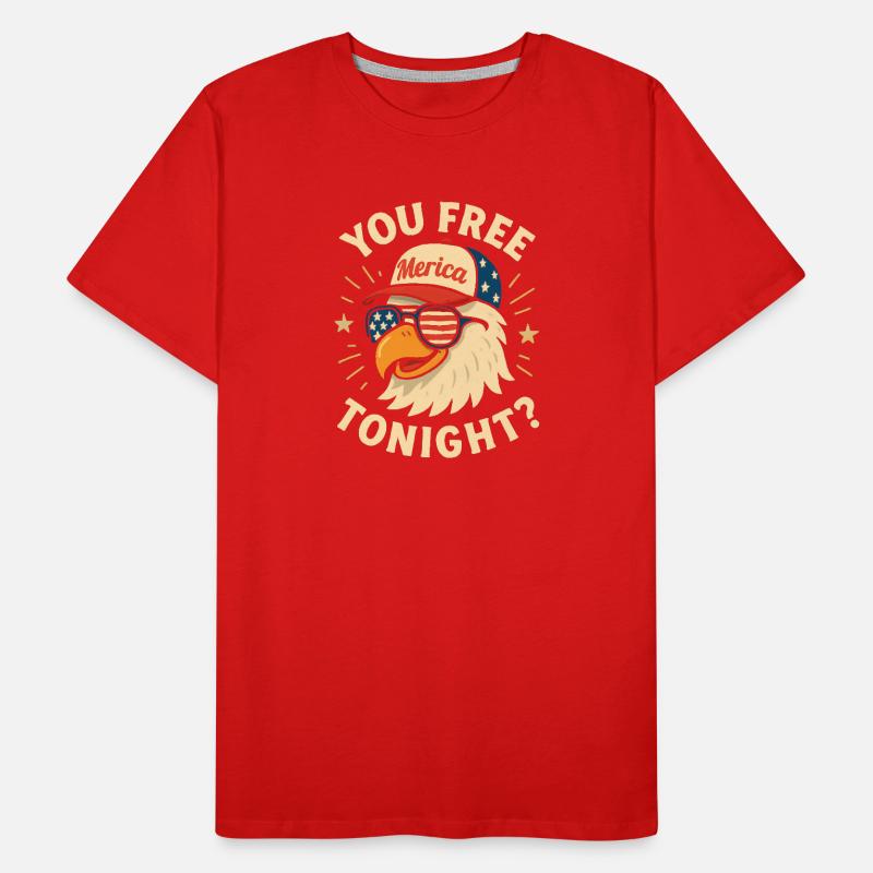 Tu es libre ce soir, Eagle, 4 juillet T-shirt bio Premium Homme