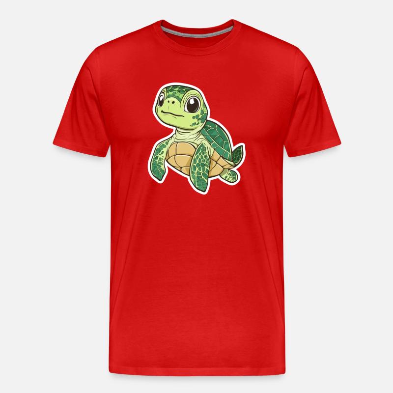 Schildkröte - Männer Premium Bio T-Shirt - Rot