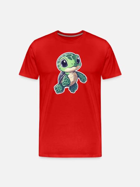 Turtle - Men's Premium Organic T-Shirt - red