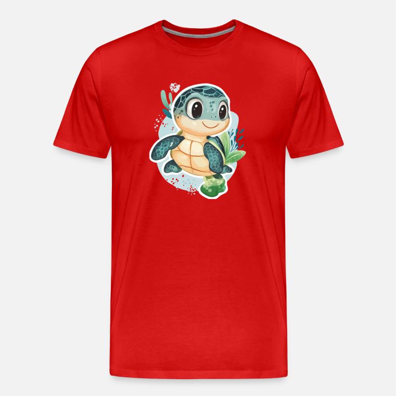 Schildkröte - Männer Premium Bio T-Shirt - Rot