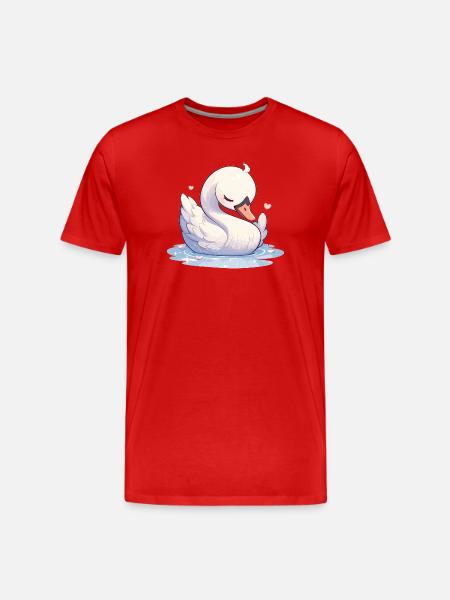 Swans Swan - Men's Premium Organic T-Shirt - red