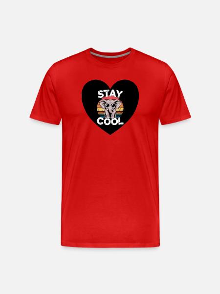 Stay Cool Elephant Retro - Men's Premium Organic T-Shirt - red