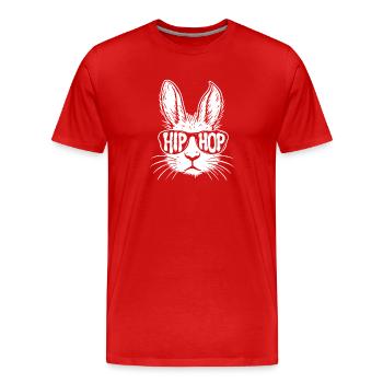 Hip Hop Culture 80s 90s Throwback Old School Vibes - Men's Premium Organic T-Shirt - red - Front - Damien (186cm)