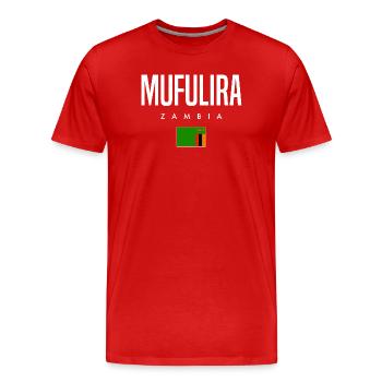 Mufulira, Zambia - Men's Premium Organic T-Shirt - red - Front - Damien (186cm)
