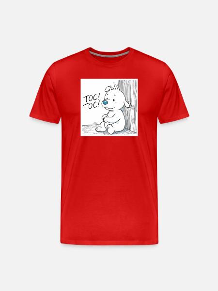 Idéfix Frappe Toc Toc Toc - Men's Premium Organic T-Shirt - red