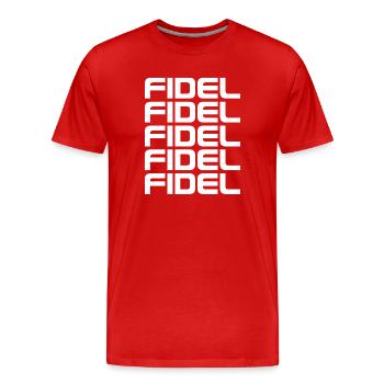 Fidel Castro - Cuba - Kuba Kommunismus Revolution - Männer Premium Bio T-Shirt - Rot - Vorne - Damien (186cm)