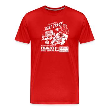 Tenessee Dirt Track Blanc - T-shirt bio Premium Homme - rouge - Devant - Damien (186cm)