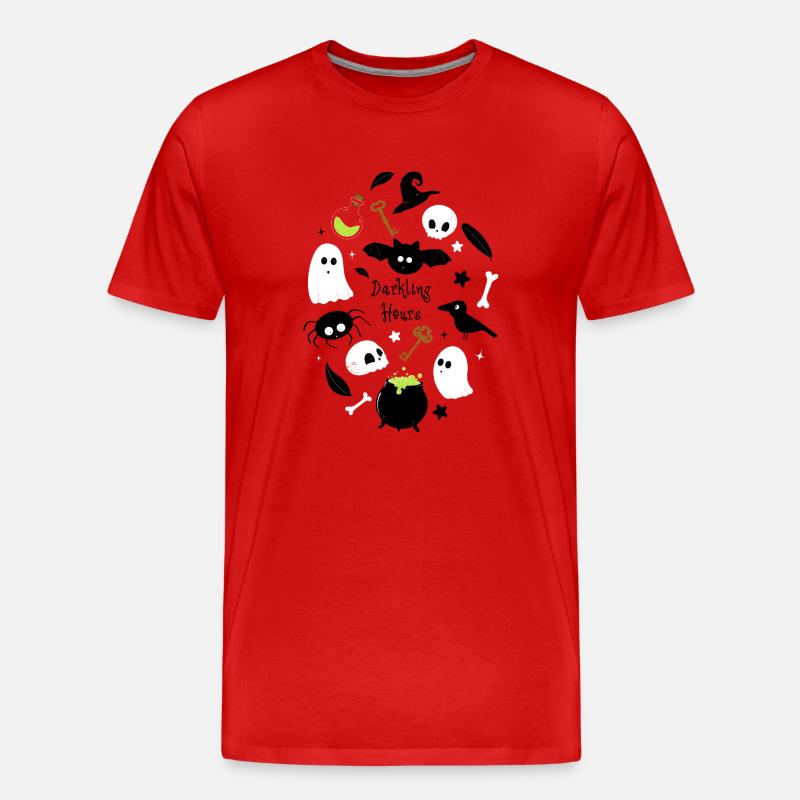 Darkling Hours - Männer Premium Bio T-Shirt - Rot