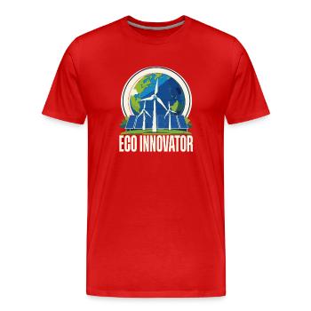 Environmentalist Renewable Energy Eco Innovator - Men's Premium Organic T-Shirt - red - Front - Damien (186cm)