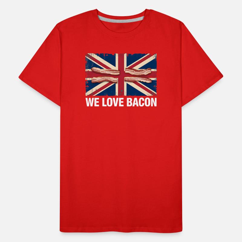 We Love Bacon UK Meme Men's Premium Organic T-Shirt